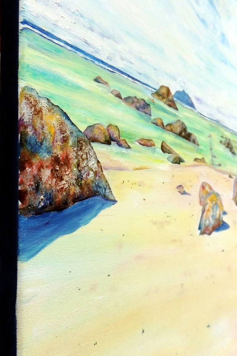 Original Impressionism Seascape Painting by Elizabeth Sadler