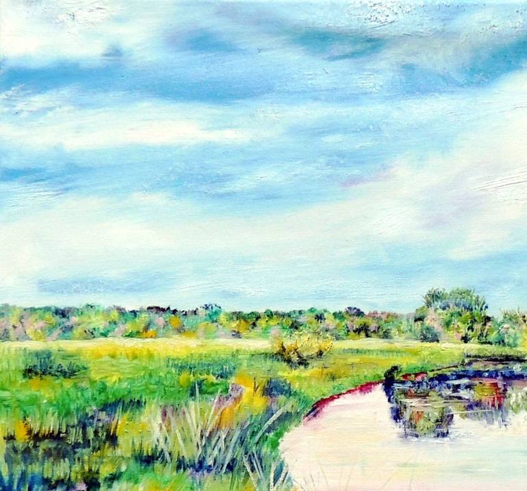Original Impressionism Landscape Painting by Elizabeth Sadler