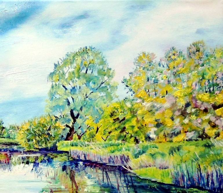 Original Impressionism Landscape Painting by Elizabeth Sadler
