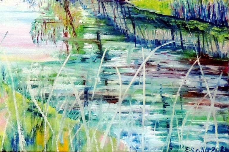 Original Impressionism Landscape Painting by Elizabeth Sadler