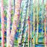 detail of 'Woodland above Loch Tay, Scotland'