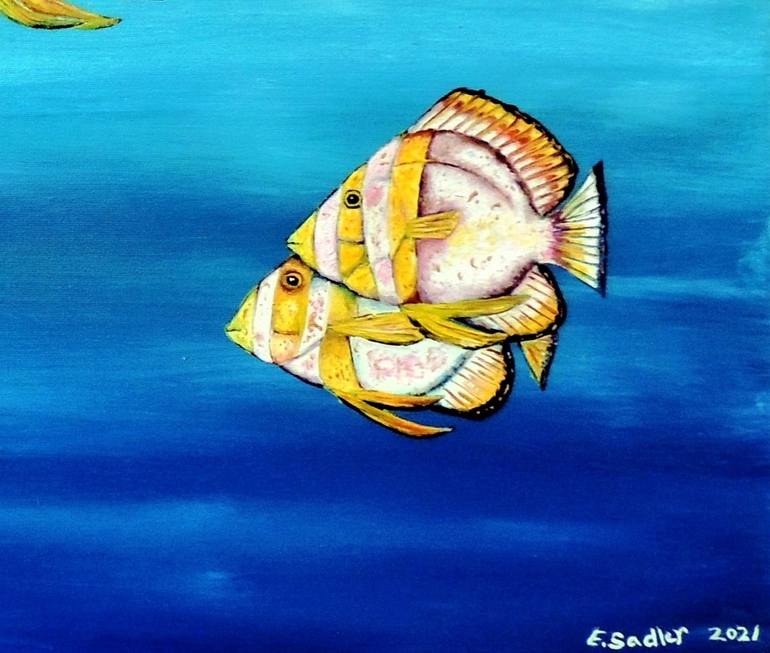 Original Fine Art Fish Painting by Elizabeth Sadler