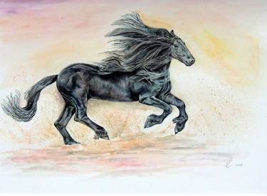 Print of Horse Paintings by Elizabeth Sadler