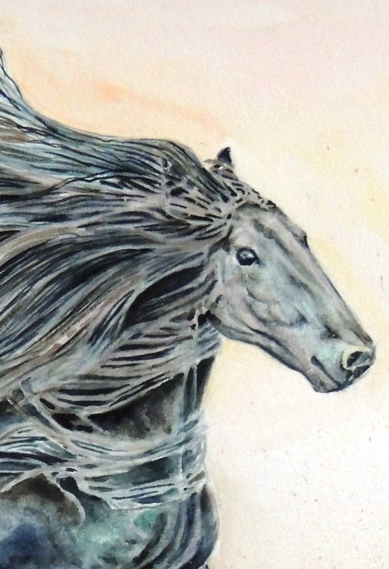 Original Fine Art Horse Painting by Elizabeth Sadler