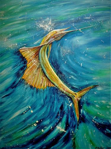 Print of Fine Art Fish Paintings by Elizabeth Sadler