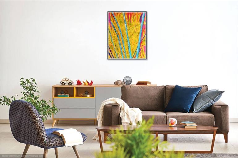 Original Abstract Botanic Painting by Elizabeth Sadler