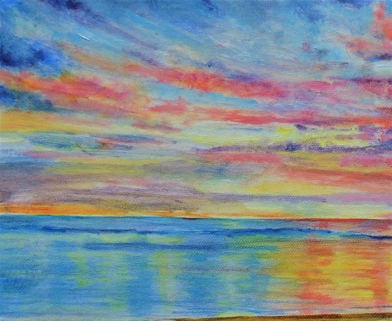 Original Impressionism Seascape Painting by Elizabeth Sadler