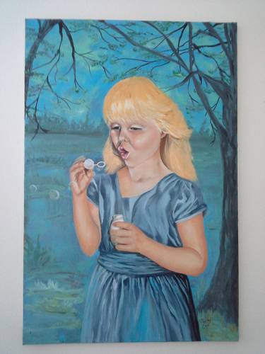 Print of Portraiture Kids Paintings by Shirley Cox