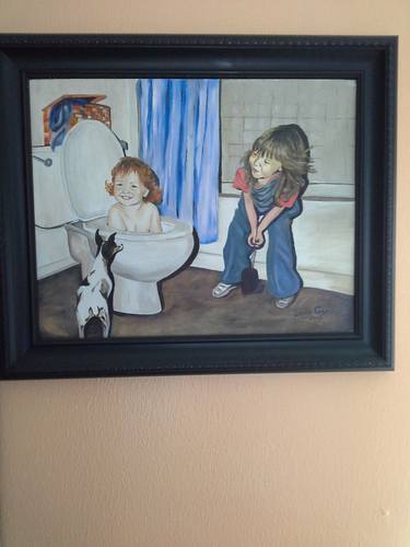 Print of Realism Kids Paintings by Shirley Cox
