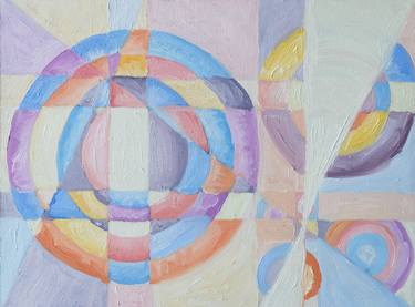 Original Abstract Geometric Paintings by Irene Tampa