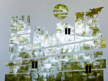 Original Abstract Architecture Paintings by Denis Pianoff