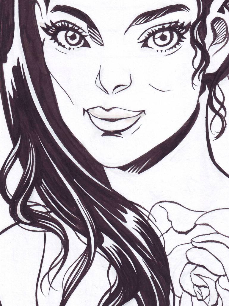 Original Illustration People Drawing by Aileen Oracion