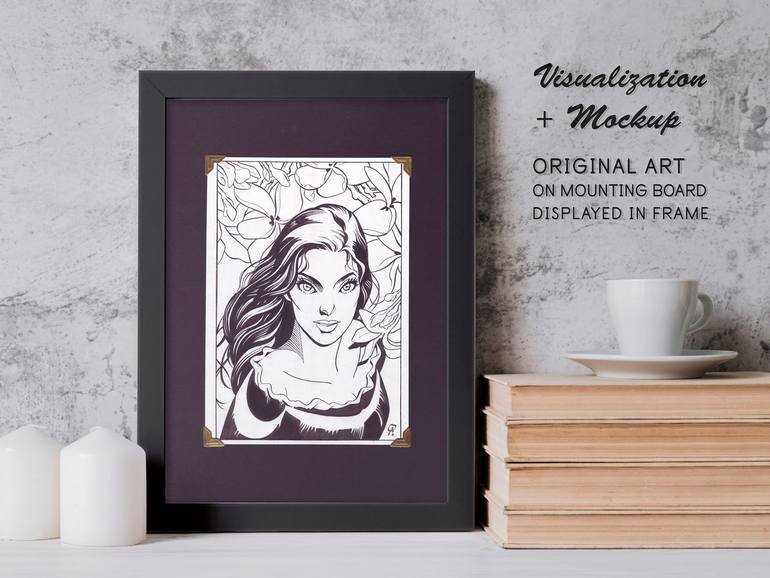 Original Romanticism Women Drawing by Aileen Oracion