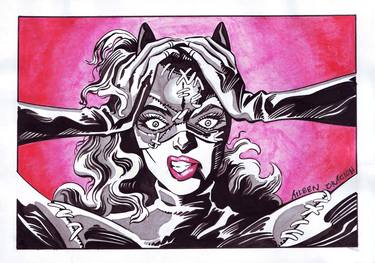 Batman POP Art: CATWOMAN Michelle Pfeiffer Comic Portrait thumb