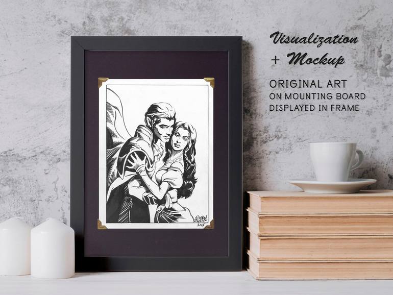 Original Illustration Love Drawing by Aileen Oracion