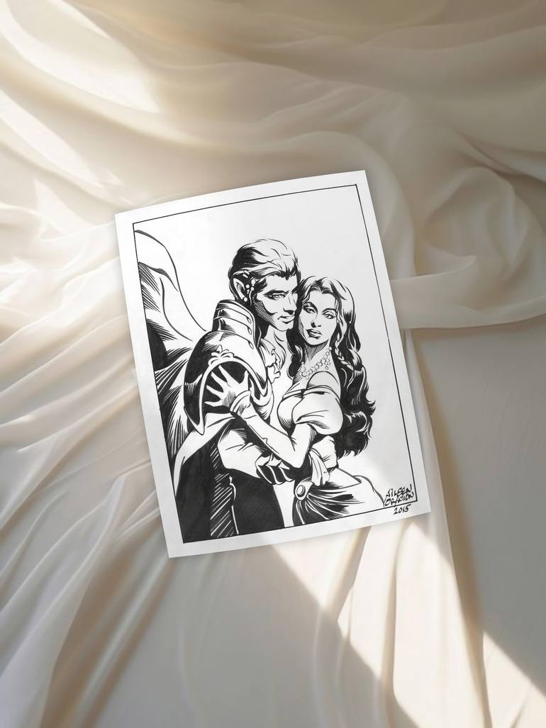 Original Illustration Love Drawing by Aileen Oracion