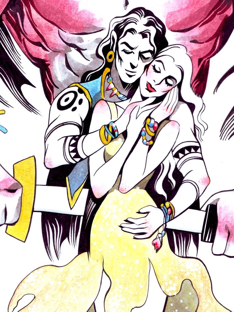 Original Figurative Fantasy Painting by Aileen Oracion