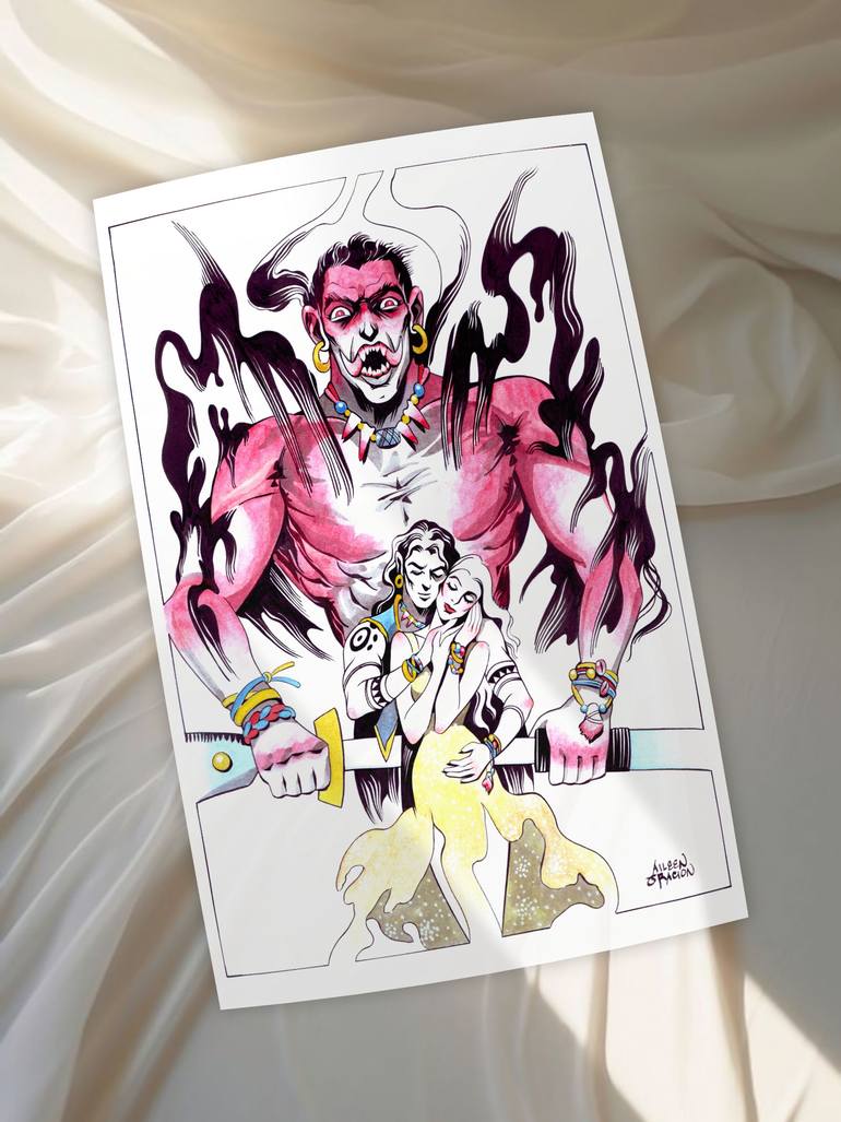 Original Figurative Fantasy Painting by Aileen Oracion