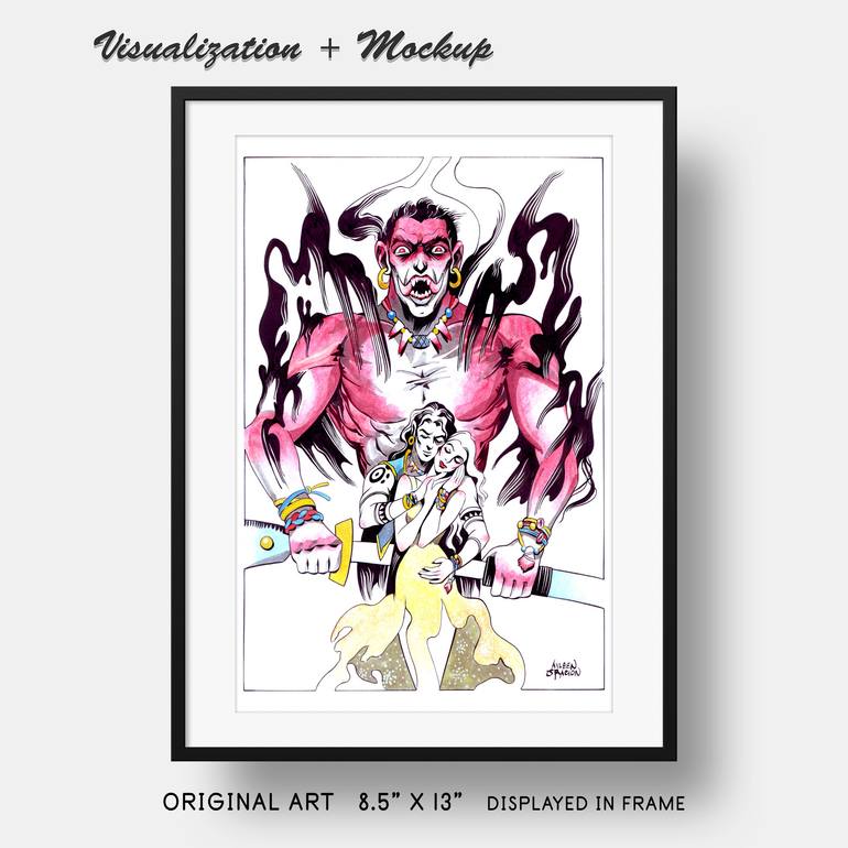 Original Figurative Fantasy Painting by Aileen Oracion