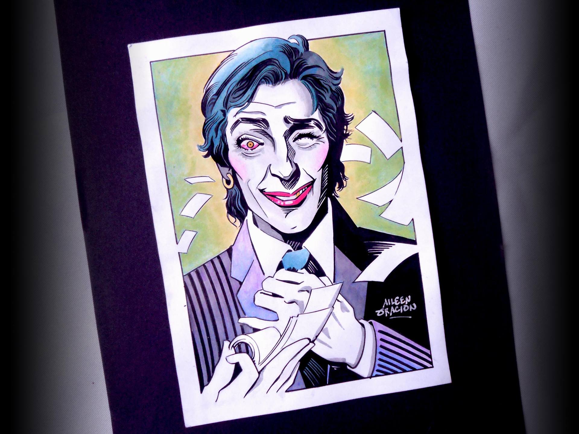 Batman Pop Art Dandy Gangster Joker Comic Portrait Painting By Aileen Oracion Saatchi Art