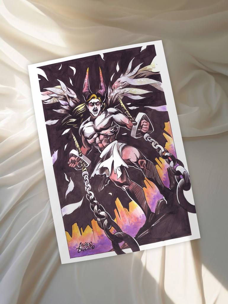 Original Figurative Fantasy Painting by Aileen Oracion