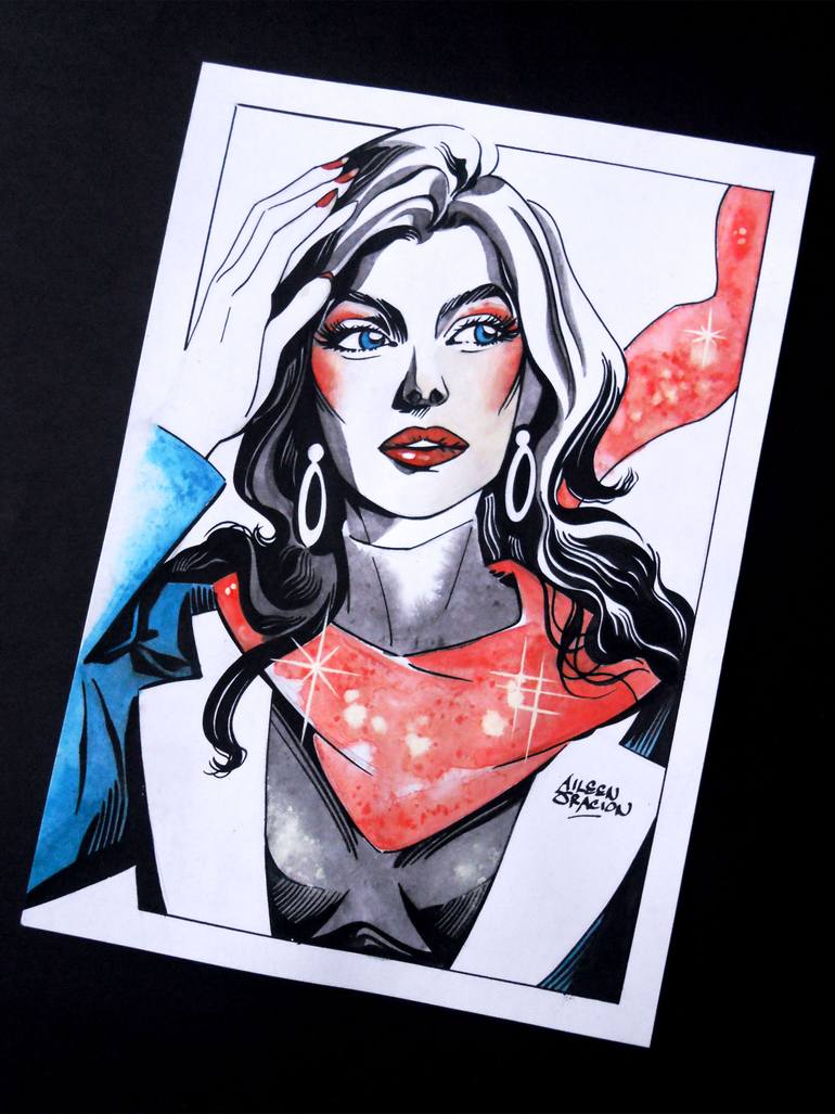 Original Figurative Pop Culture/Celebrity Painting by Aileen Oracion