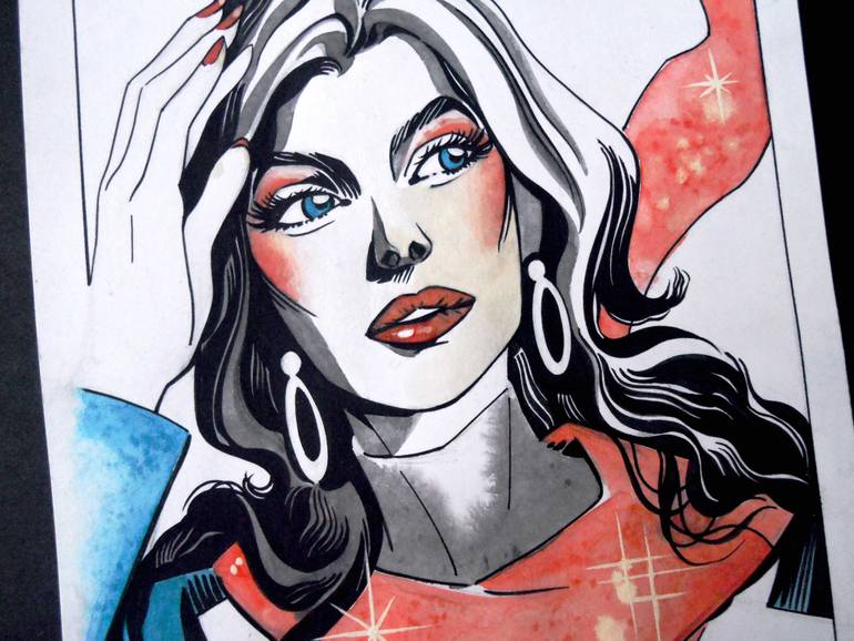 Original Figurative Pop Culture/Celebrity Painting by Aileen Oracion