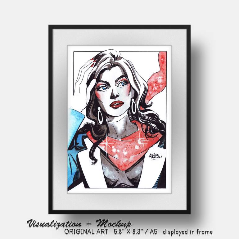 Original Figurative Pop Culture/Celebrity Painting by Aileen Oracion