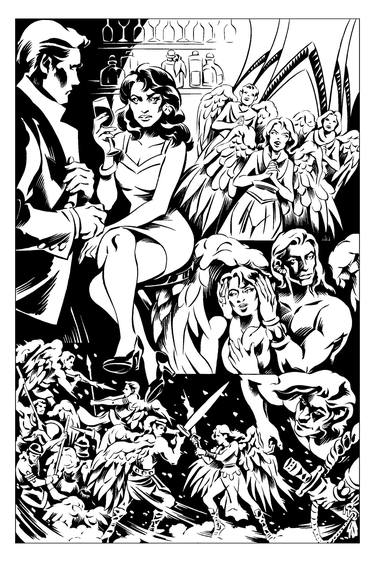COMICS PAGE Art: ANGELS & DARK FANTASY Story Illustrations from FutureQuake Comic Book thumb