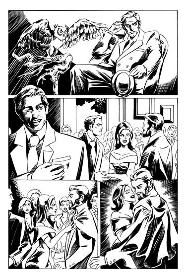 COMICS PAGE Art: 1940s Mafia GANGSTER Story Illustrations from Indie Comic Book thumb