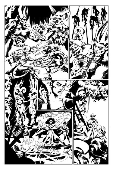 COMICS PAGE ART: Angels & Demons Fantasy Art Illustration for Futurequake Comic Book thumb