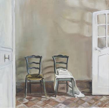 Original Expressionism Interiors Paintings by Kelly Durieu