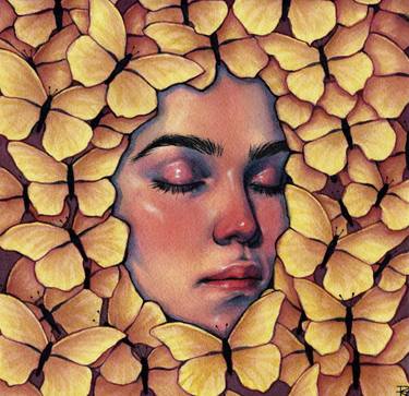 Original Surrealism Women Painting by Roselin Estephanía