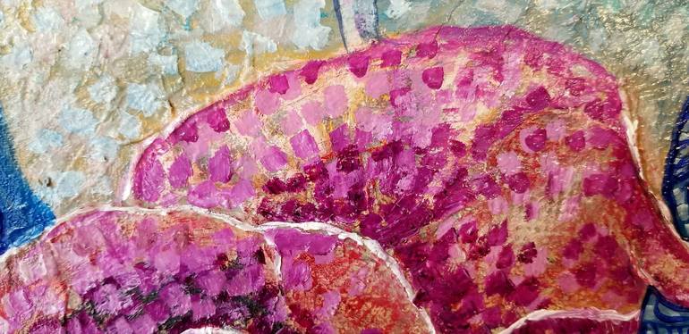 Original Abstract Floral Painting by Light Lana Reiber