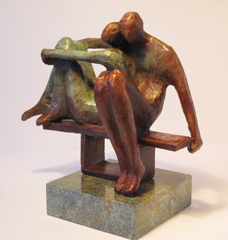 Original Contemporary Love Sculpture by Bozena Happach
