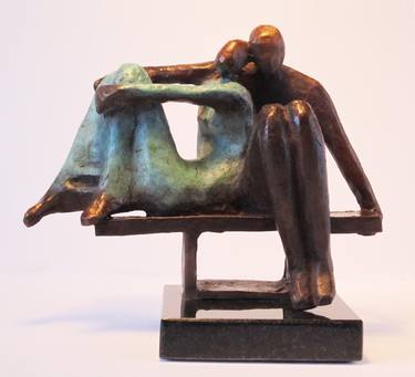 Original Contemporary Love Sculpture by Bozena Happach