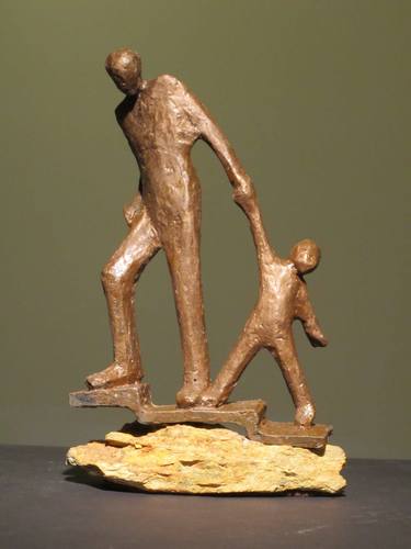 Original Family Sculpture by Bozena Happach