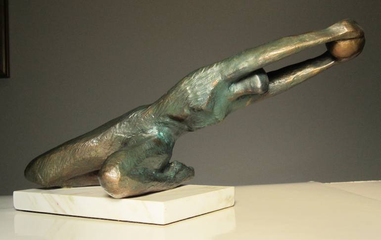 Original Sports Sculpture by Bozena Happach