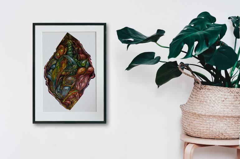 Original Conceptual Botanic Painting by Krisitna Fernos