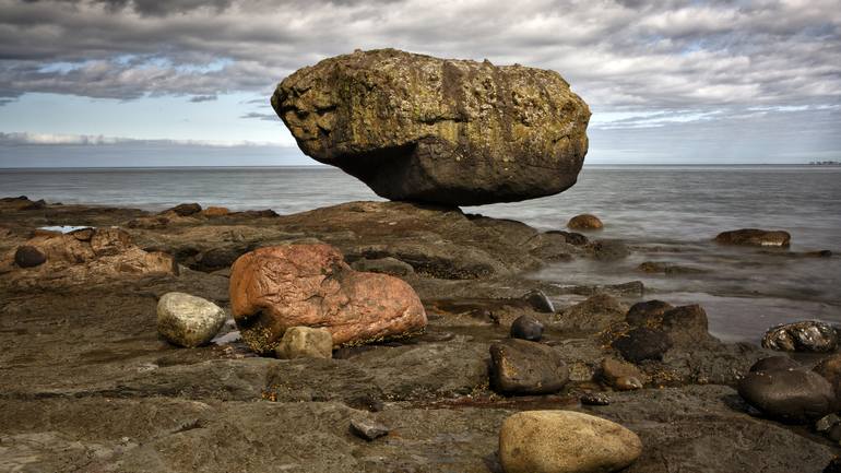 Rising Tide Balance Rock Photography by Lonnie Wishart Saatchi Art