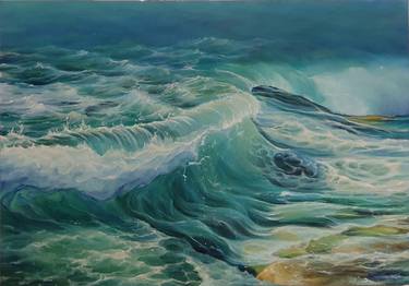 Original Realism Seascape Paintings by valentyna hermashova