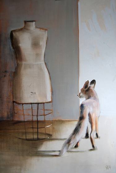 Original Figurative Animal Paintings by Silja Selonen