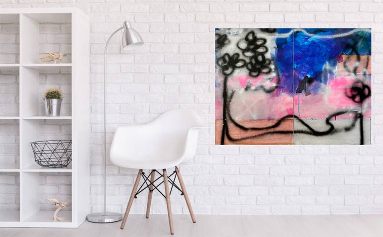 Original Fine Art Abstract Painting by Kathy Wright