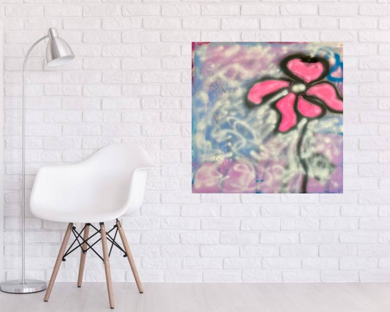 Original Abstract Floral Painting by Kathy Wright