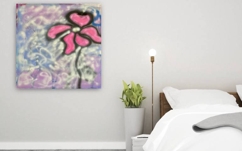 Original Abstract Floral Painting by Kathy Wright