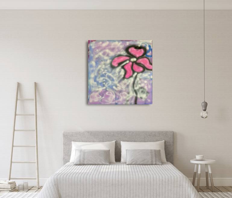 Original Abstract Floral Painting by Kathy Wright