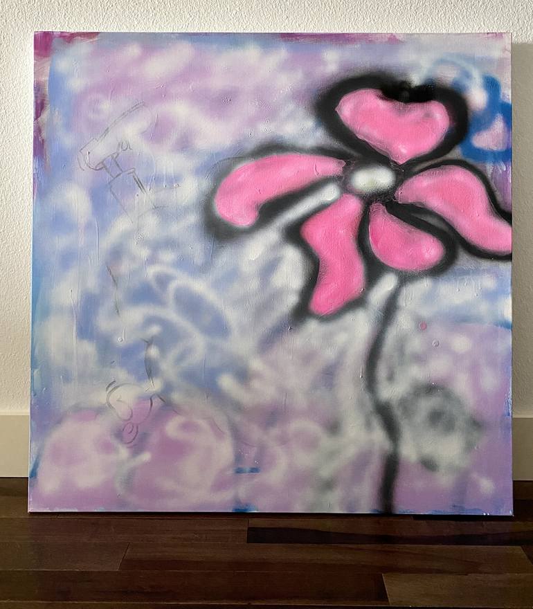 Original Abstract Floral Painting by Kathy Wright