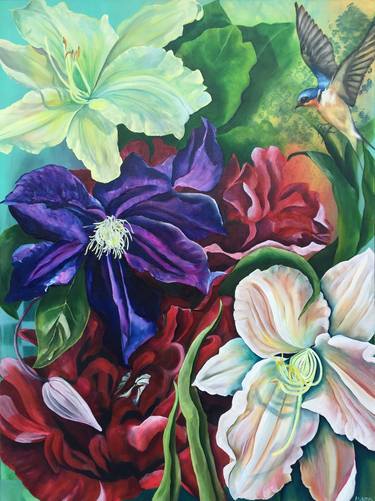 Original Impressionism Floral Paintings by Lyndsay OHanlon