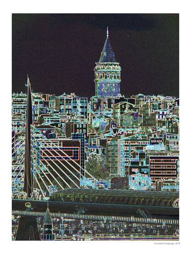 Print of Pop Art Cities Mixed Media by Ercument Cilingiroglu