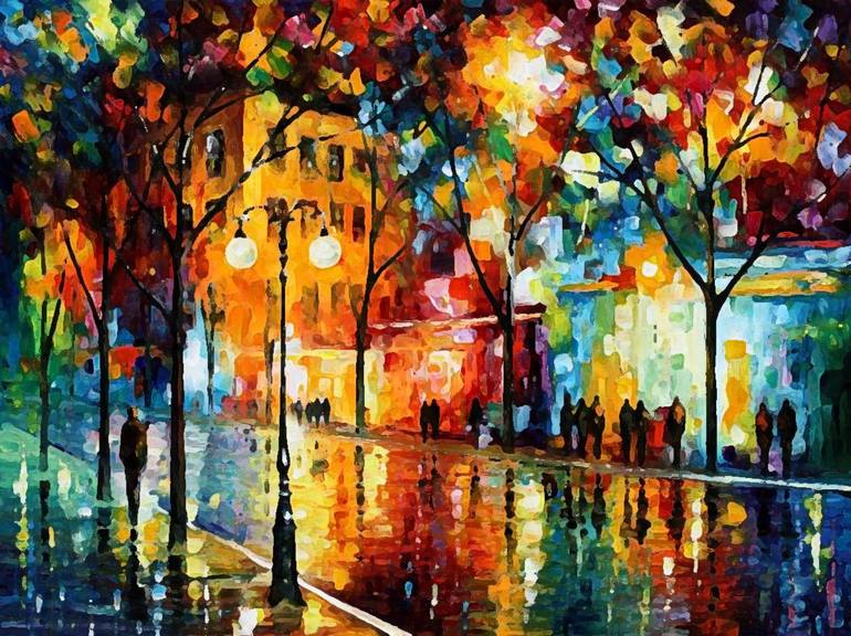 City Walk Painting by J Greig | Saatchi Art